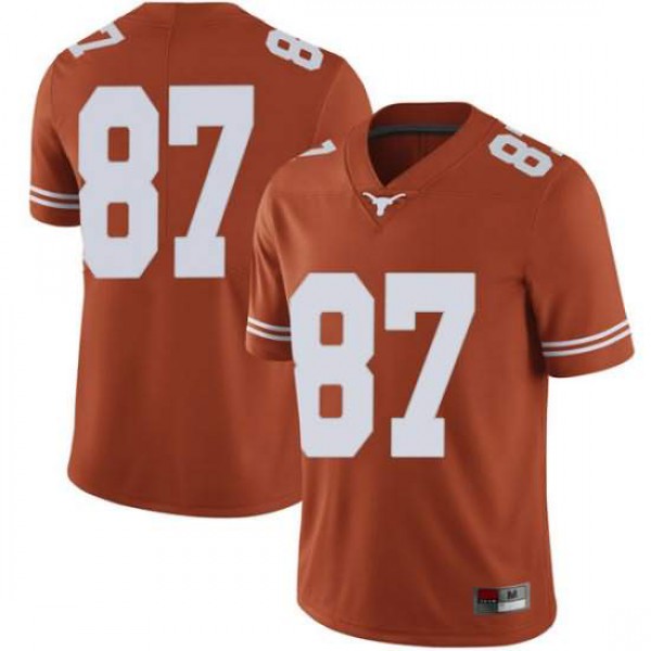 Men Texas Longhorns #87 Austin Hibbetts Limited Official Jersey Orange